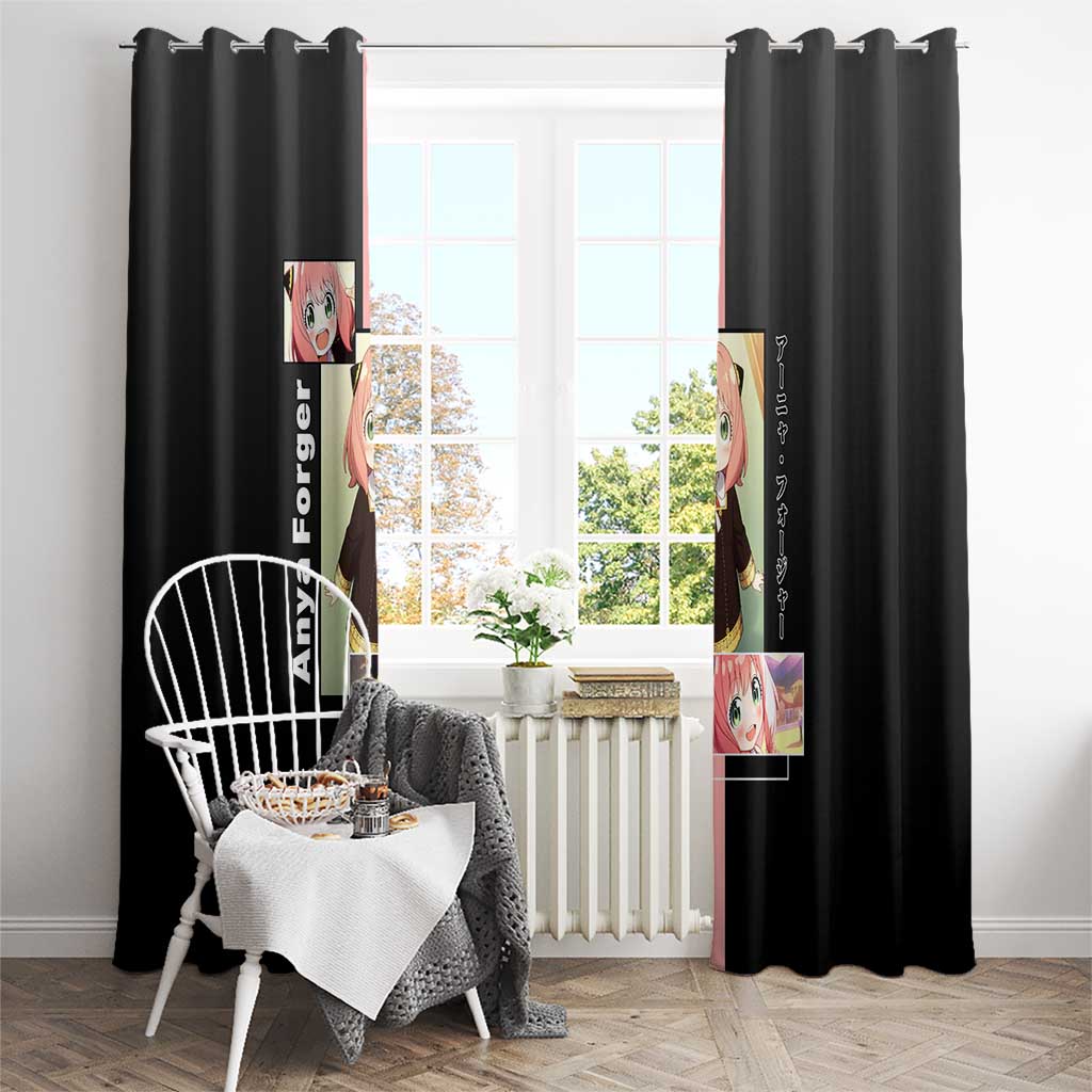 Anya Forger Spy x Family Window Curtain with Cute Expression and Playful Design - The Mazicc