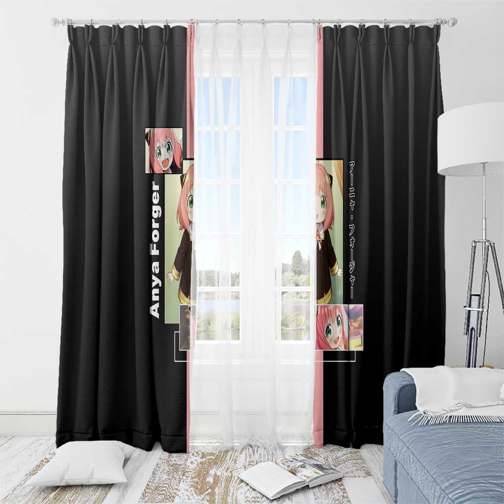 Anya Forger Spy x Family Window Curtain with Cute Expression and Playful Design - The Mazicc