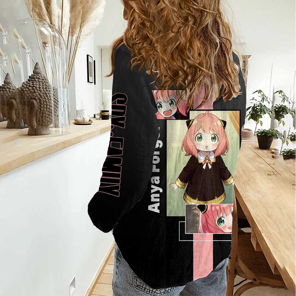Anya Forger Spy x Family Women Casual Shirt with Cute Expression and Playful Design - The Mazicc