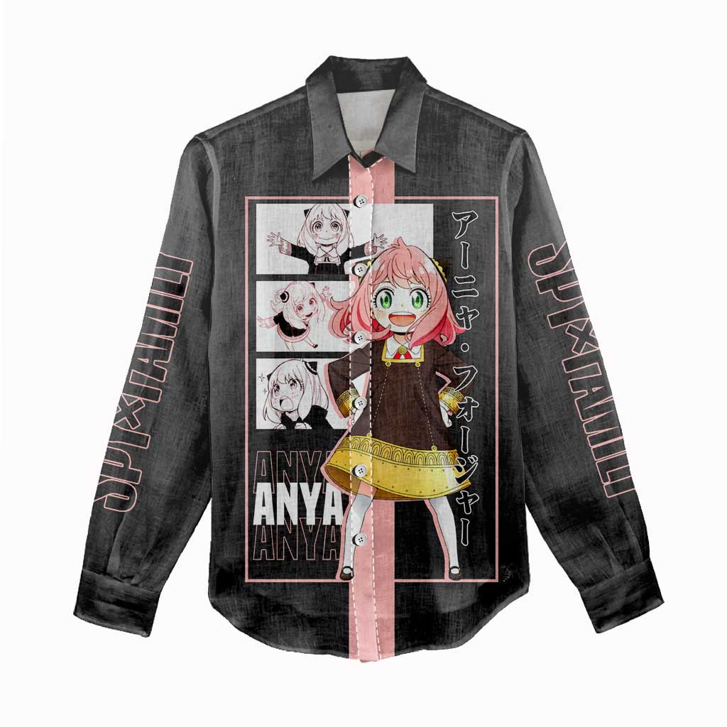 Anya Forger Spy x Family Women Casual Shirt with Cute Expression and Playful Design - The Mazicc