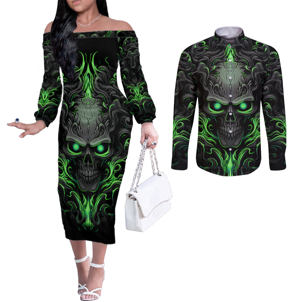 i-may-not-be-perfect-but-at-least-im-not-you-skull-couples-matching-off-the-shoulder-long-sleeve-dress-and-long-sleeve-button-shirts