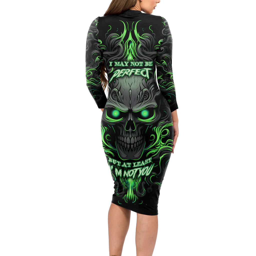 i-may-not-be-perfect-but-at-least-im-not-you-skull-long-sleeve-bodycon-dress