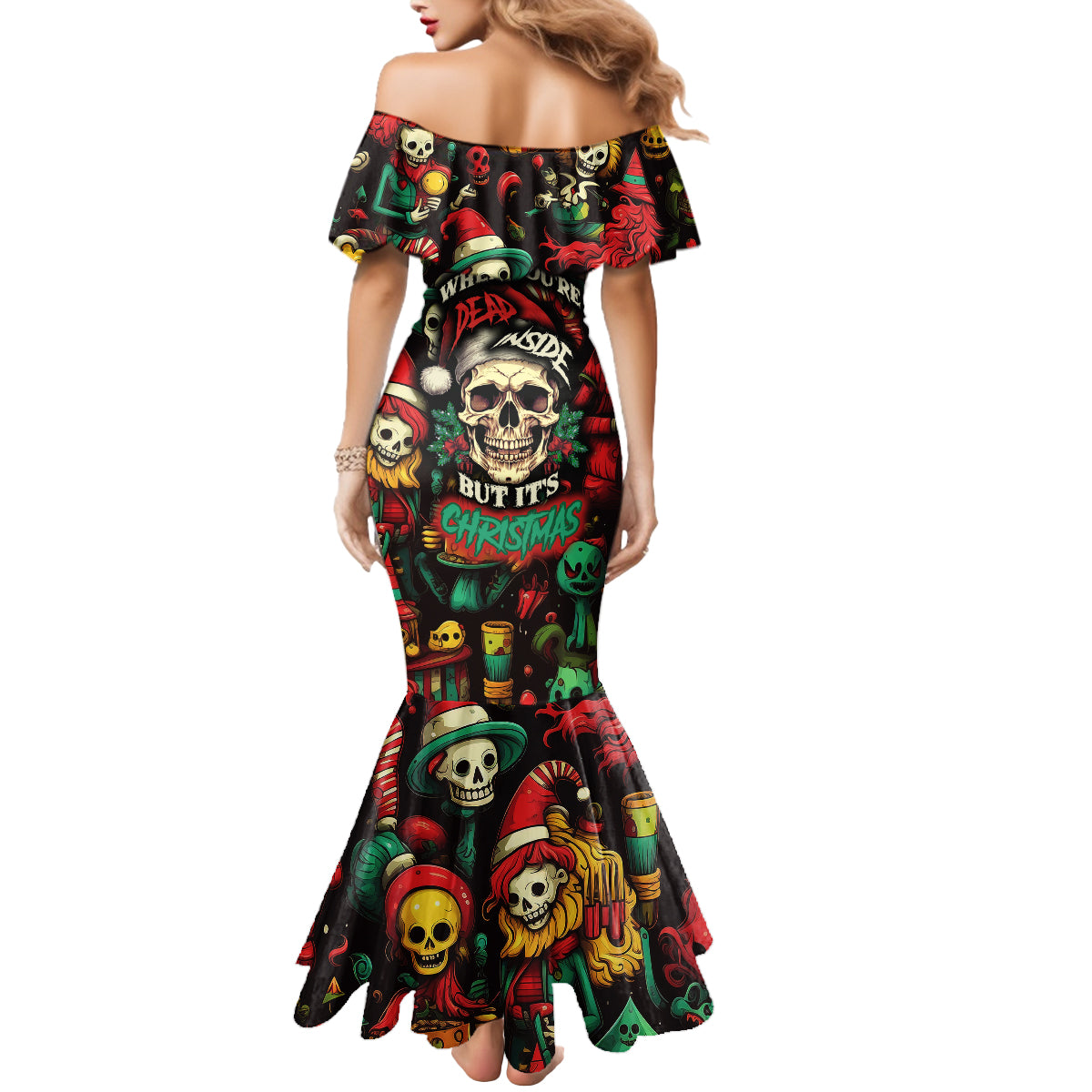skull-christmas-mermaid-dress-when-youre-dead-inside-but-its-christmas