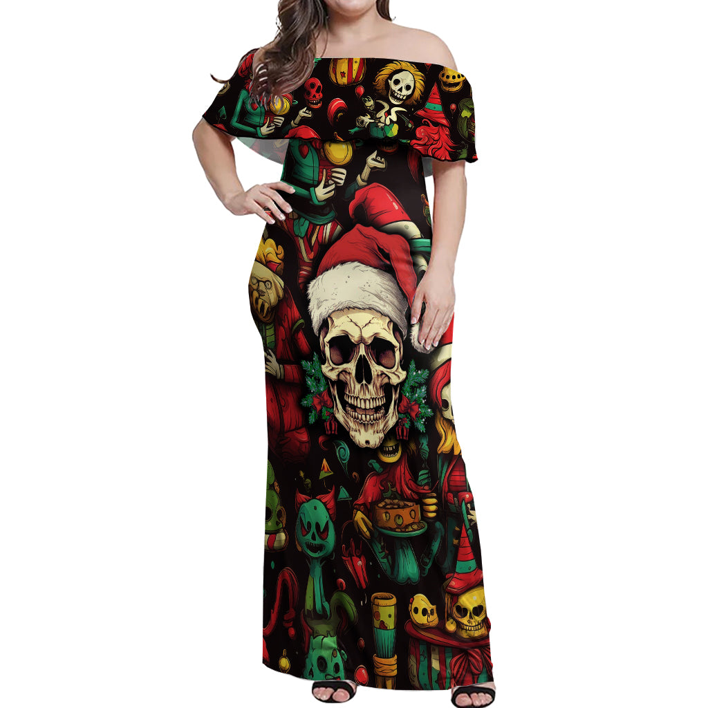 skull-christmas-off-shoulder-maxi-dress-when-youre-dead-inside-but-its-christmas