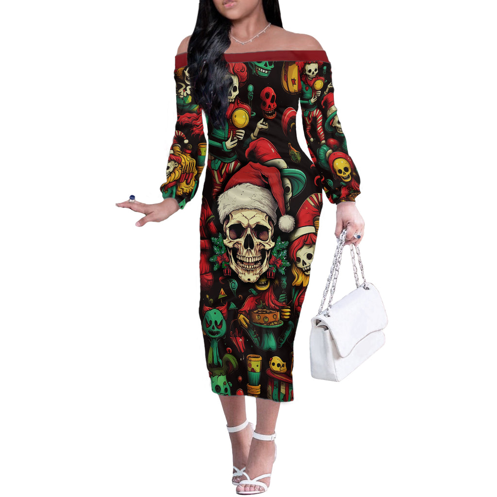 skull-christmas-off-the-shoulder-long-sleeve-dress-when-youre-dead-inside-but-its-christmas