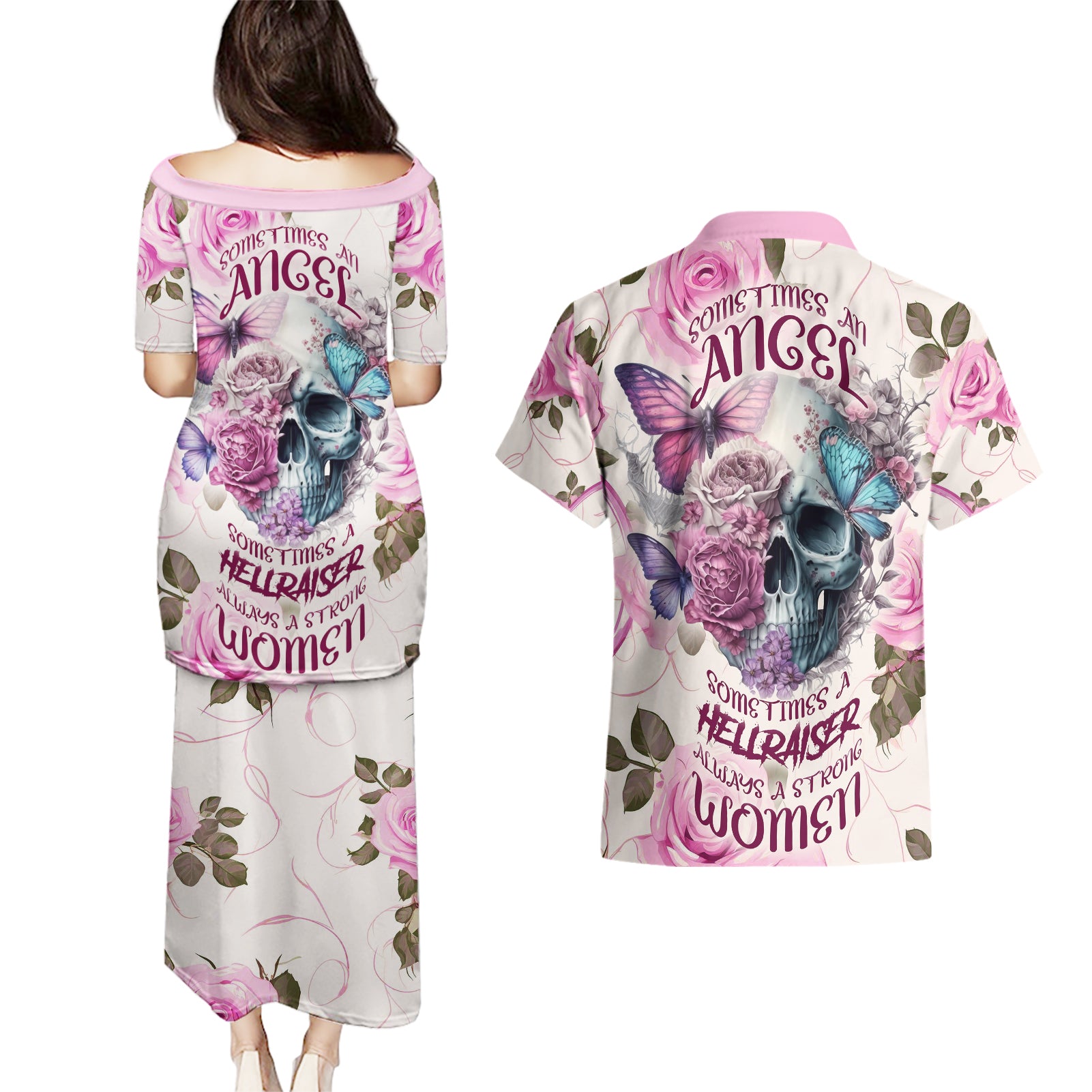 women-skull-couples-matching-puletasi-dress-and-hawaiian-shirt-some-time-an-angel-hellraiser-always-a-strong-women