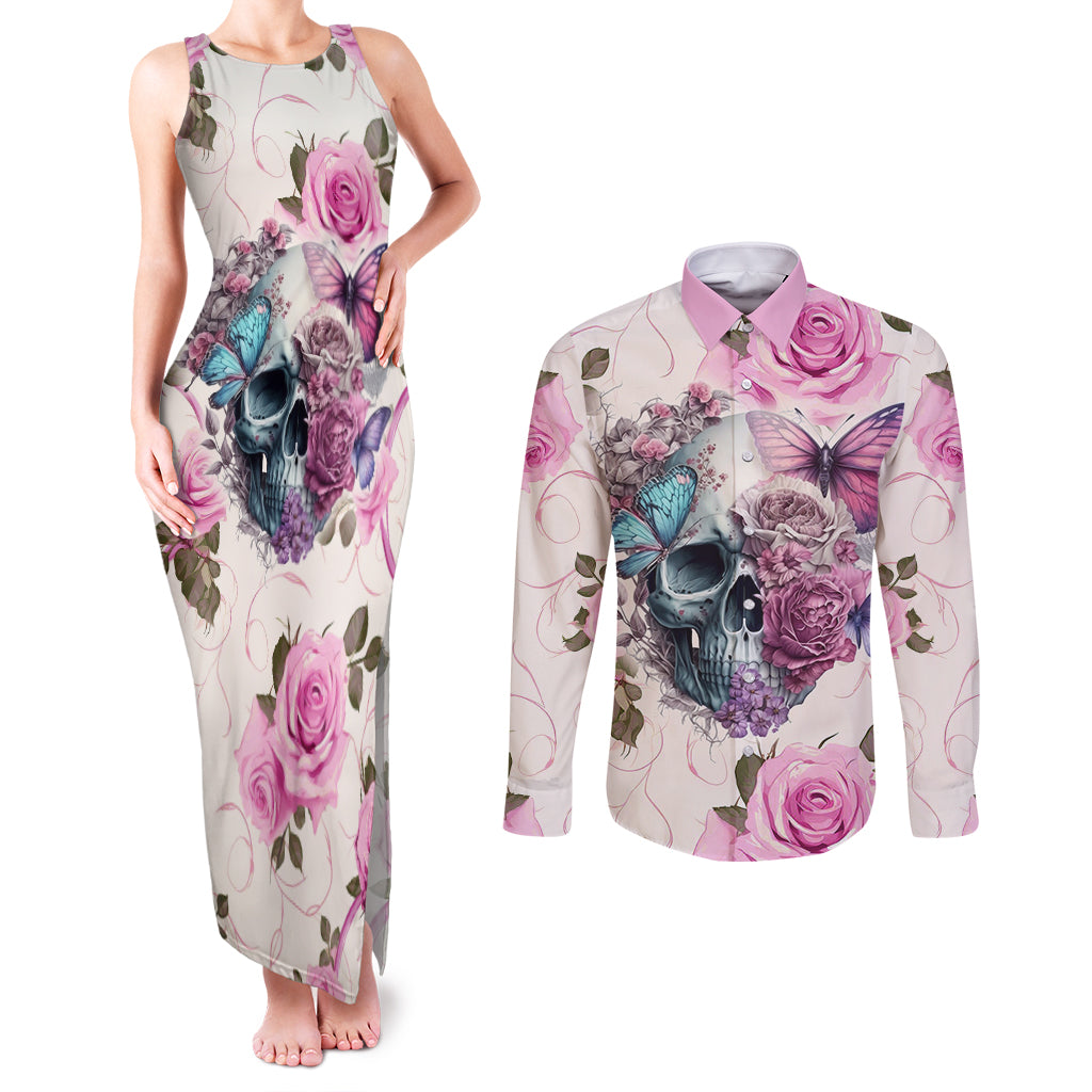 women-skull-couples-matching-tank-maxi-dress-and-long-sleeve-button-shirts-some-time-an-angel-hellraiser-always-a-strong-women