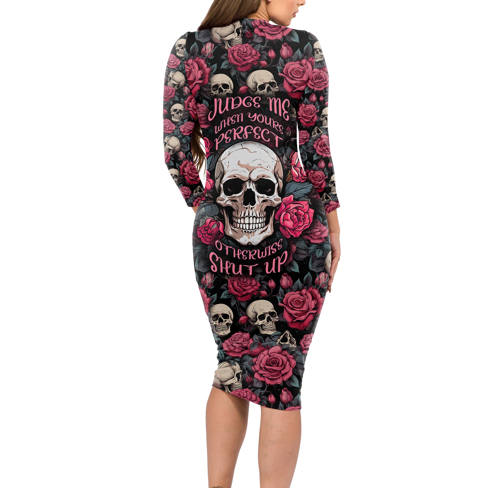 judge-me-when-yours-perfect-otherwise-shut-up-skull-long-sleeve-bodycon-dress