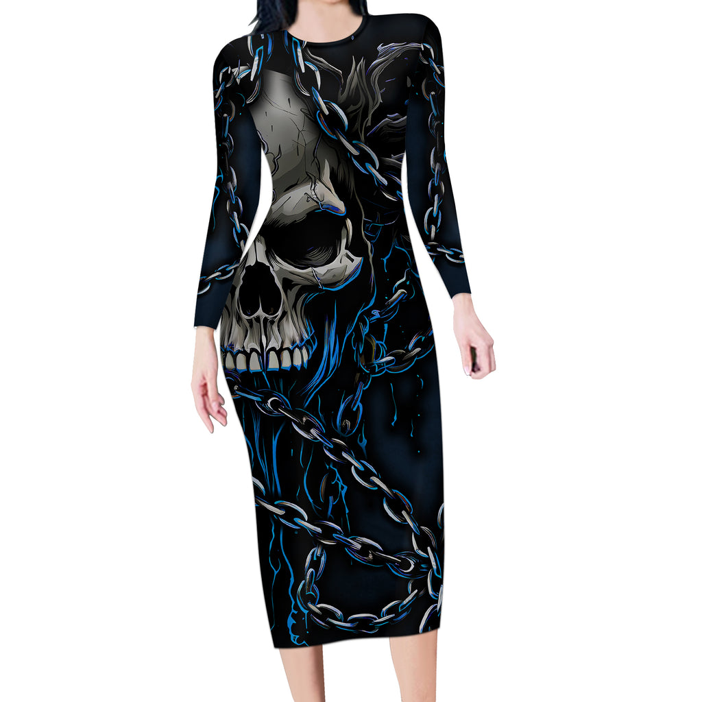 you-inspire-my-inner-serial-killer-skull-long-sleeve-bodycon-dress