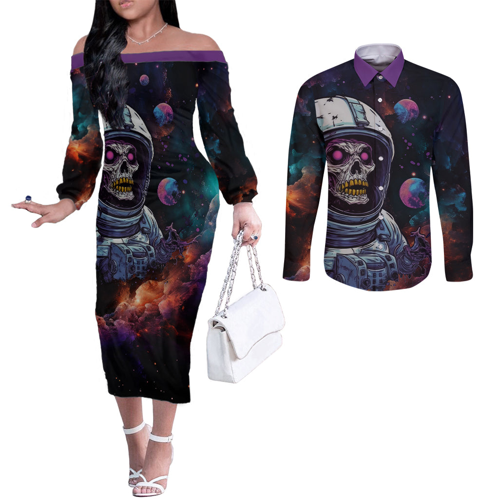 time-will-reveal-whos-there-for-you-and-whos-full-of-shit-couples-matching-off-the-shoulder-long-sleeve-dress-and-long-sleeve-button-shirts