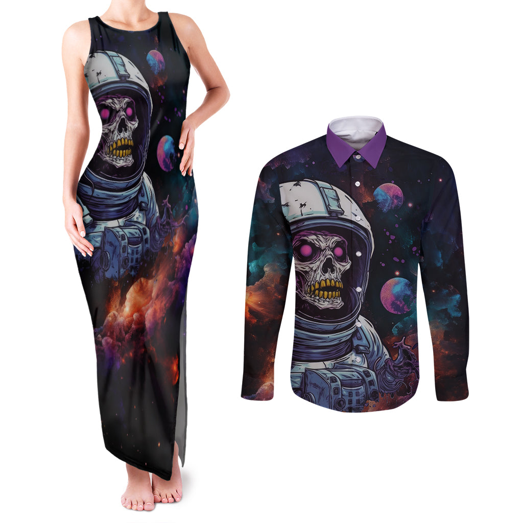 time-will-reveal-whos-there-for-you-and-whos-full-of-shit-couples-matching-tank-maxi-dress-and-long-sleeve-button-shirts