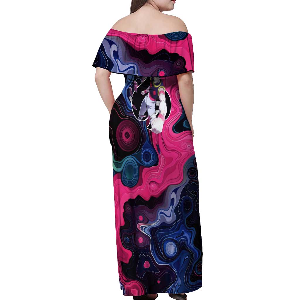Mystic Faces Hisoka Hunter X Hunter Off Shoulder Maxi Dress Anime Mix Hippie Style - The Mazicc