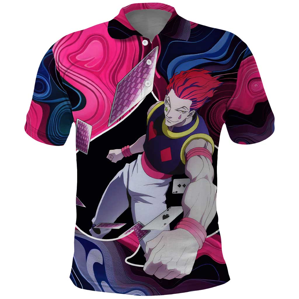 Mystic Faces Hisoka Hunter X Hunter Polo Shirt Anime Mix Hippie Style - The Mazicc