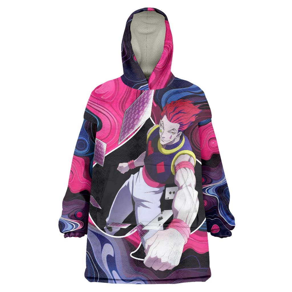Mystic Faces Hisoka Hunter X Hunter Wearable Blanket Hoodie Anime Mix Hippie Style - The Mazicc
