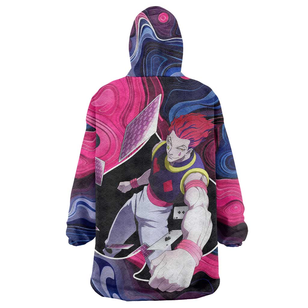 Mystic Faces Hisoka Hunter X Hunter Wearable Blanket Hoodie Anime Mix Hippie Style - The Mazicc