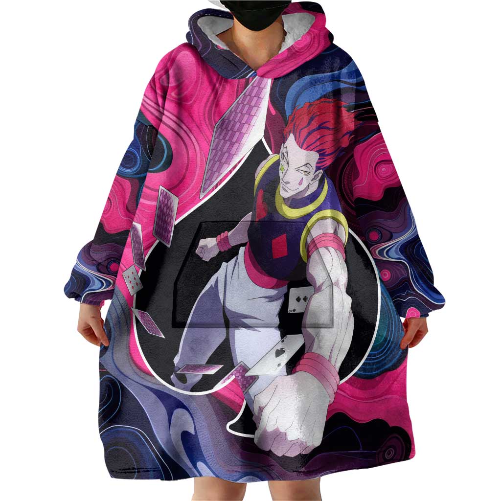 Mystic Faces Hisoka Hunter X Hunter Wearable Blanket Hoodie Anime Mix Hippie Style - The Mazicc
