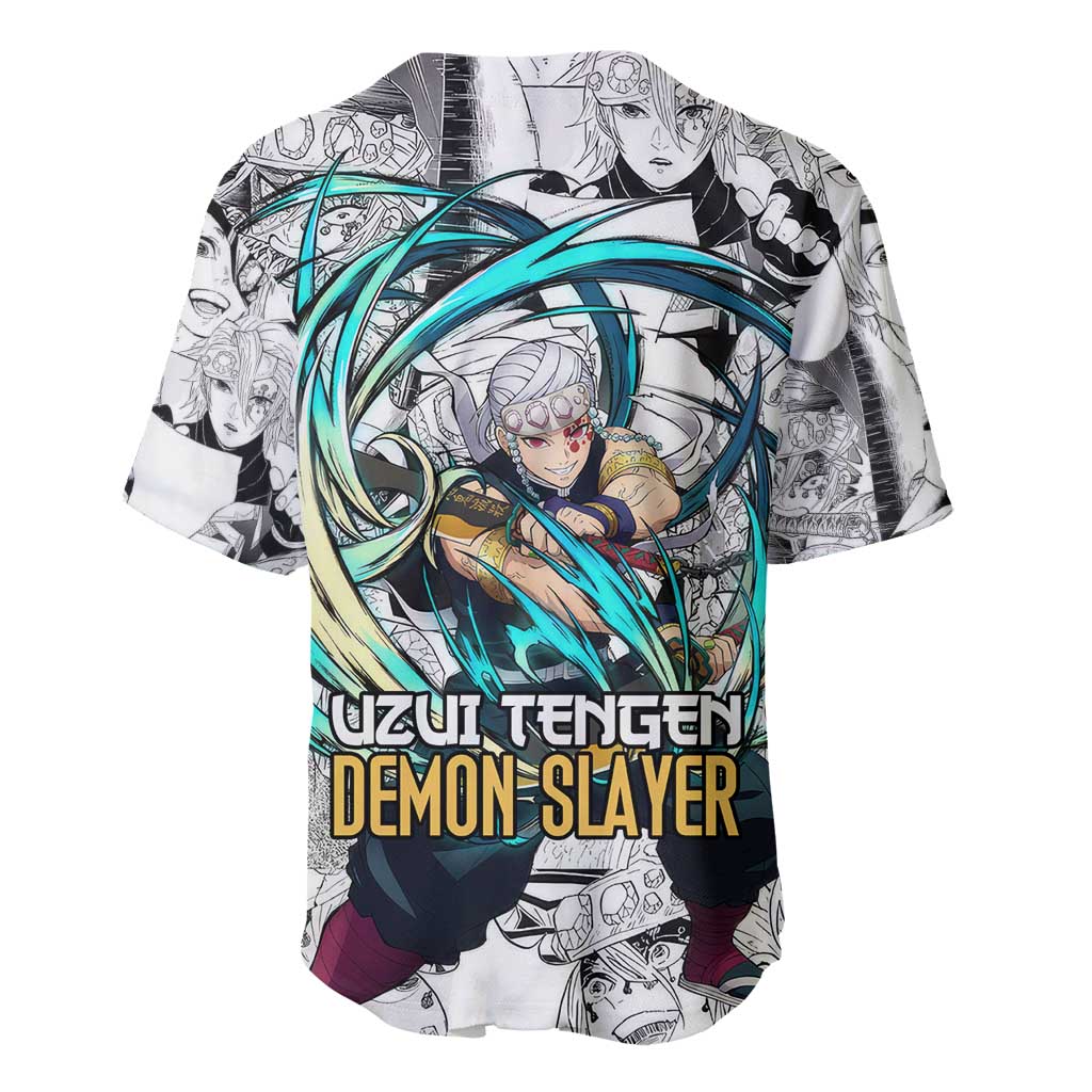 Uzui Tengen Manga Collage Demon Slayer Baseball Jersey Anime Style