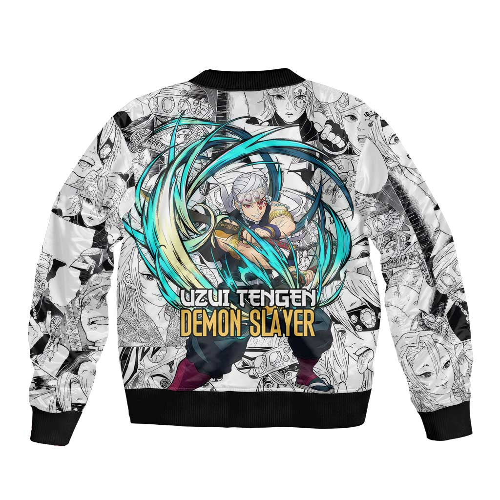 Uzui Tengen Manga Collage Demon Slayer Bomber Jacket Anime Style