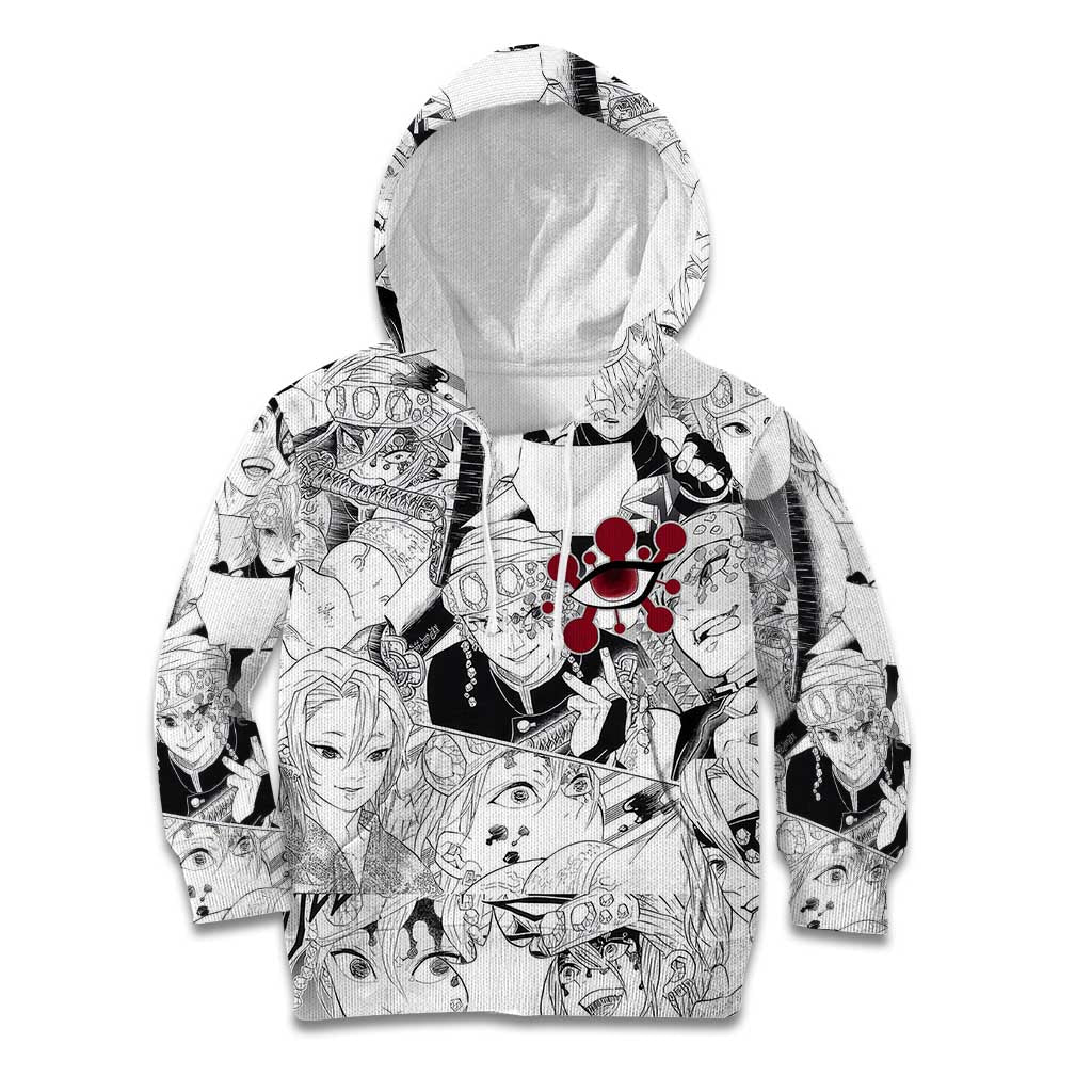 Uzui Tengen Manga Collage Demon Slayer Kid Hoodie Anime Style