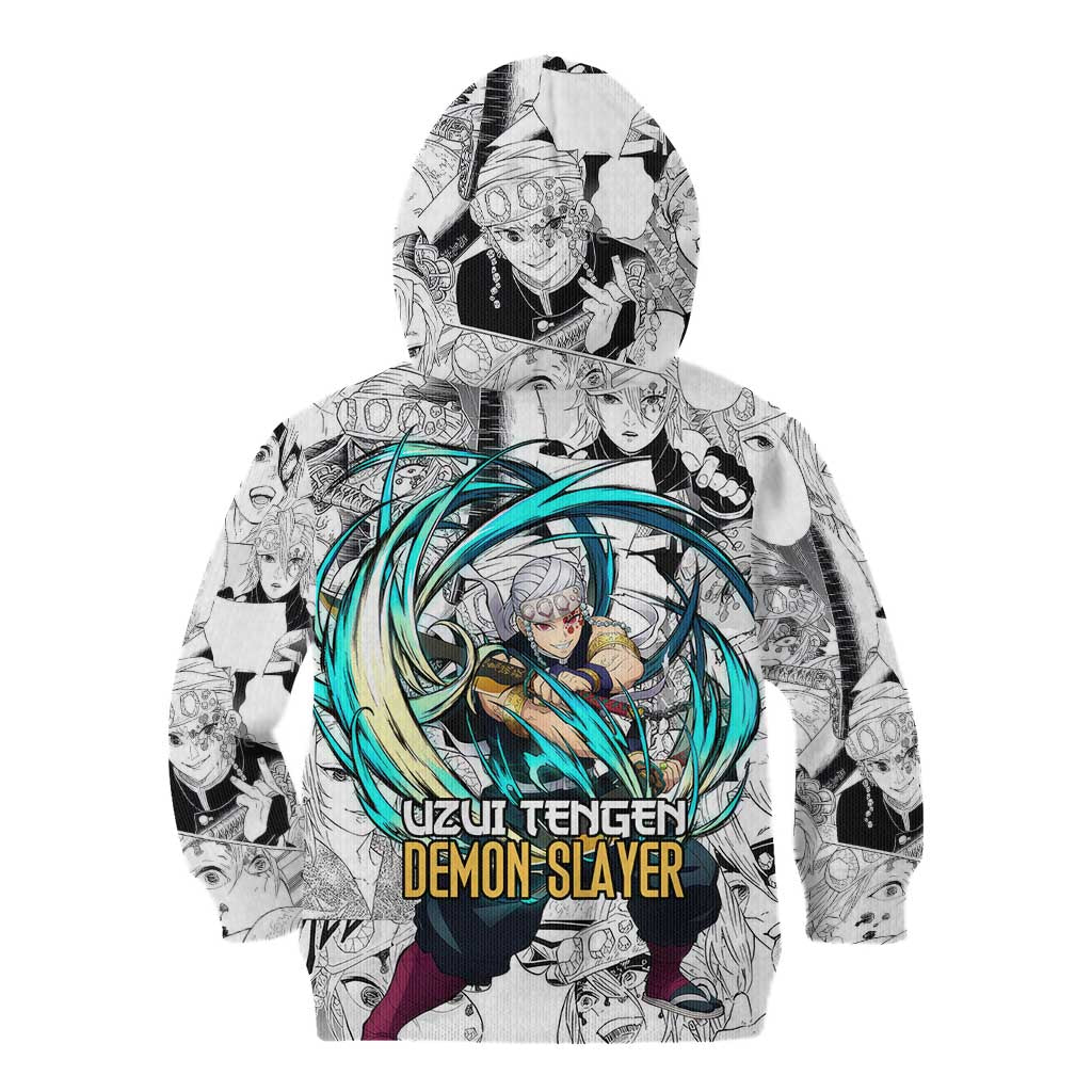 Uzui Tengen Manga Collage Demon Slayer Kid Hoodie Anime Style