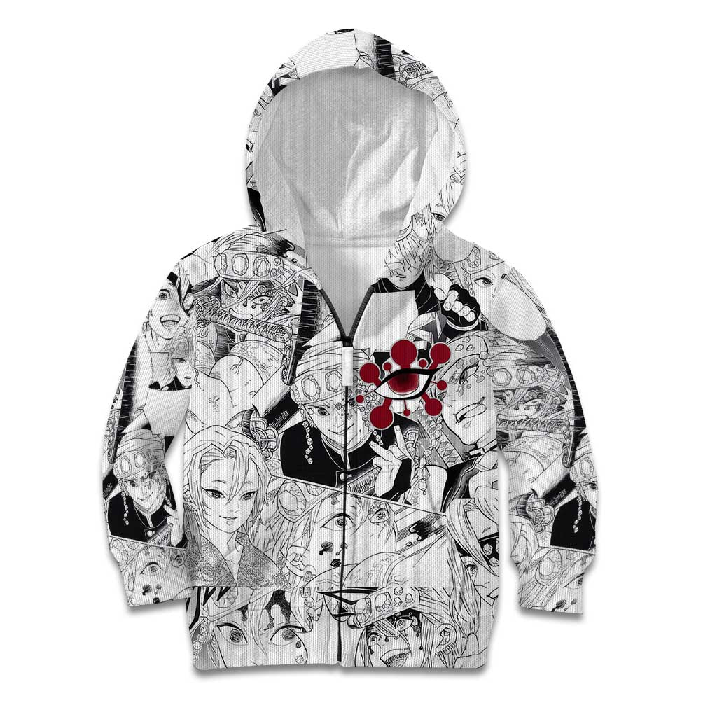 Uzui Tengen Manga Collage Demon Slayer Kid Hoodie Anime Style