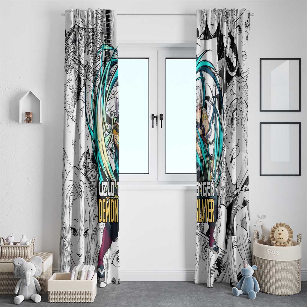 Uzui Tengen Manga Collage Demon Slayer Window Curtain Anime Style