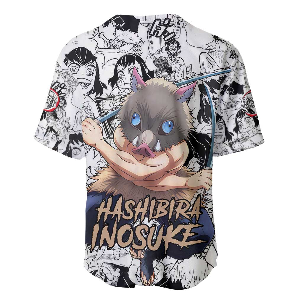 Hashibira Inosuke Manga Collage Demon Slayer Baseball Jersey Anime Mix Manga Style