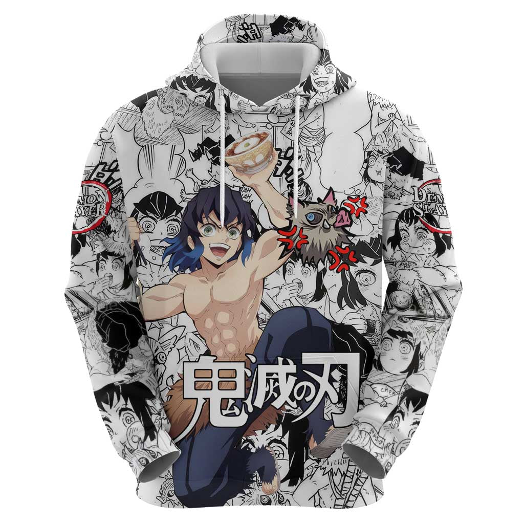 Hashibira Inosuke Manga Collage Demon Slayer Hoodie Anime Mix Manga Style