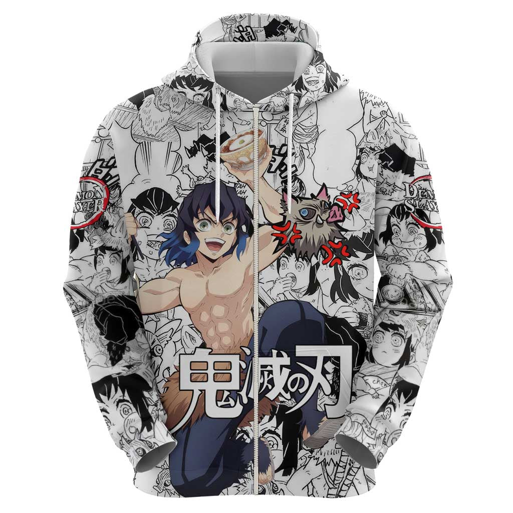 Hashibira Inosuke Manga Collage Demon Slayer Hoodie Anime Mix Manga Style