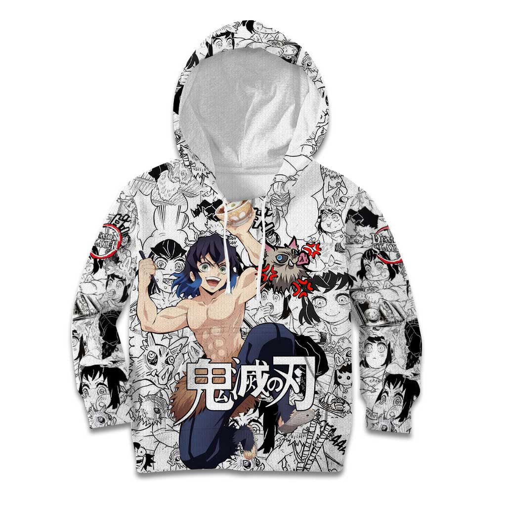Hashibira Inosuke Manga Collage Demon Slayer Kid Hoodie Anime Mix Manga Style