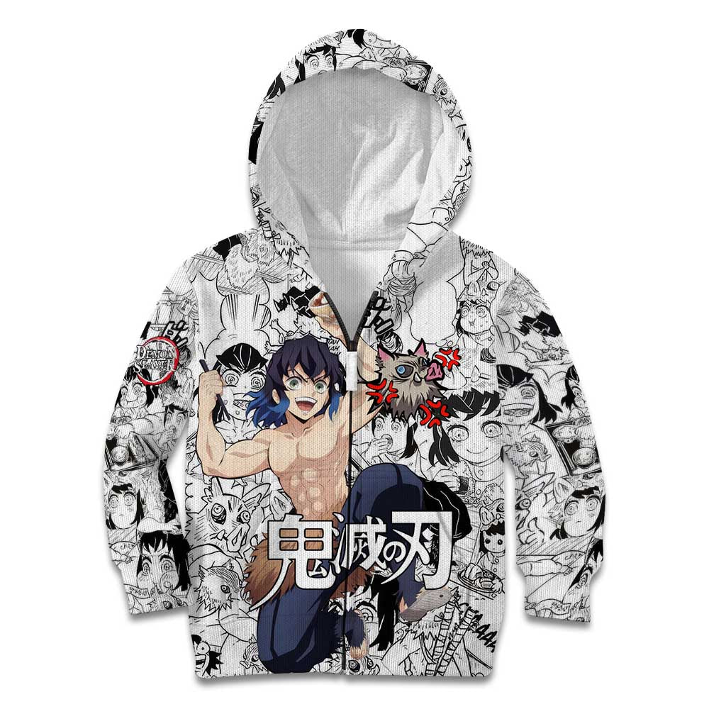 Hashibira Inosuke Manga Collage Demon Slayer Kid Hoodie Anime Mix Manga Style