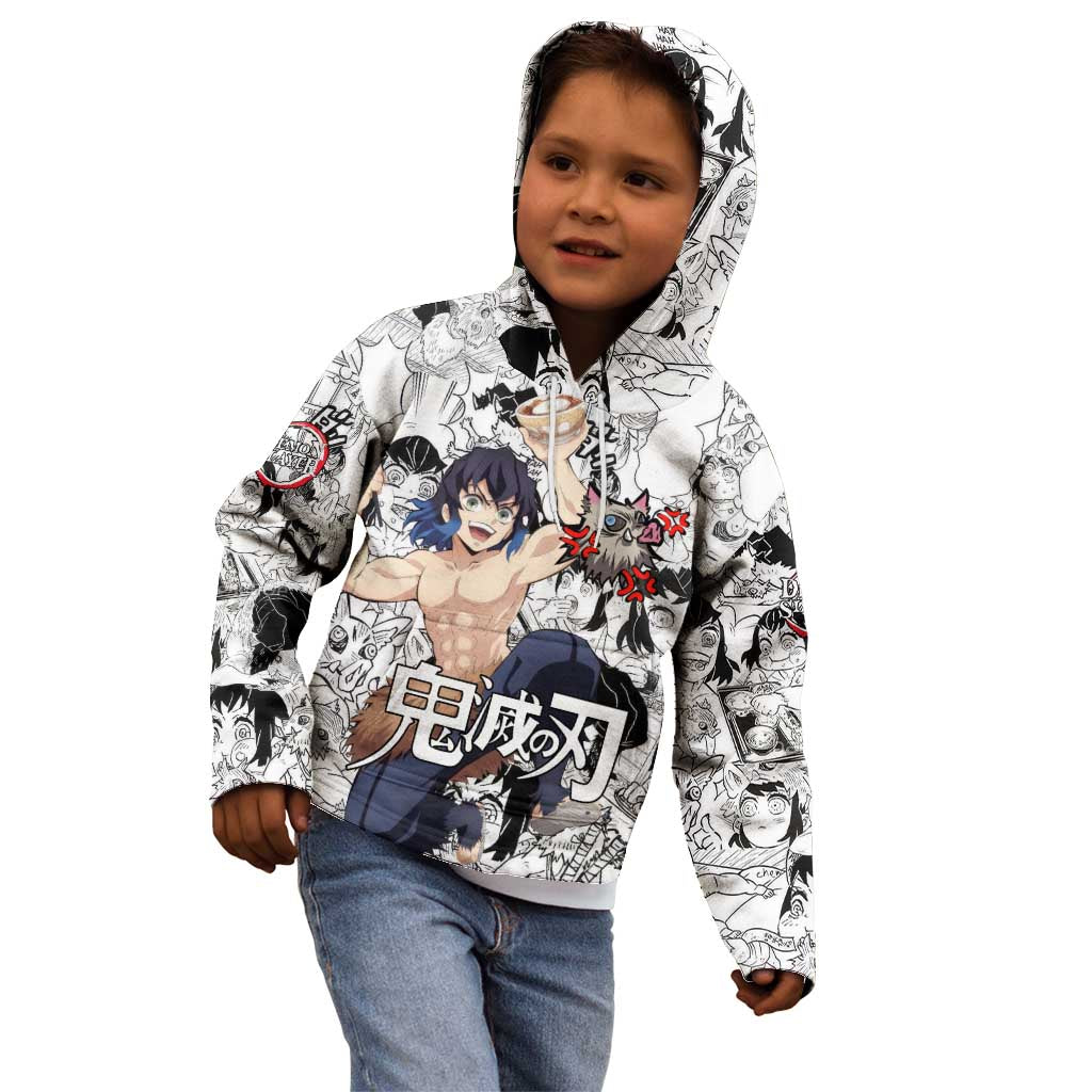 Hashibira Inosuke Manga Collage Demon Slayer Kid Hoodie Anime Mix Manga Style