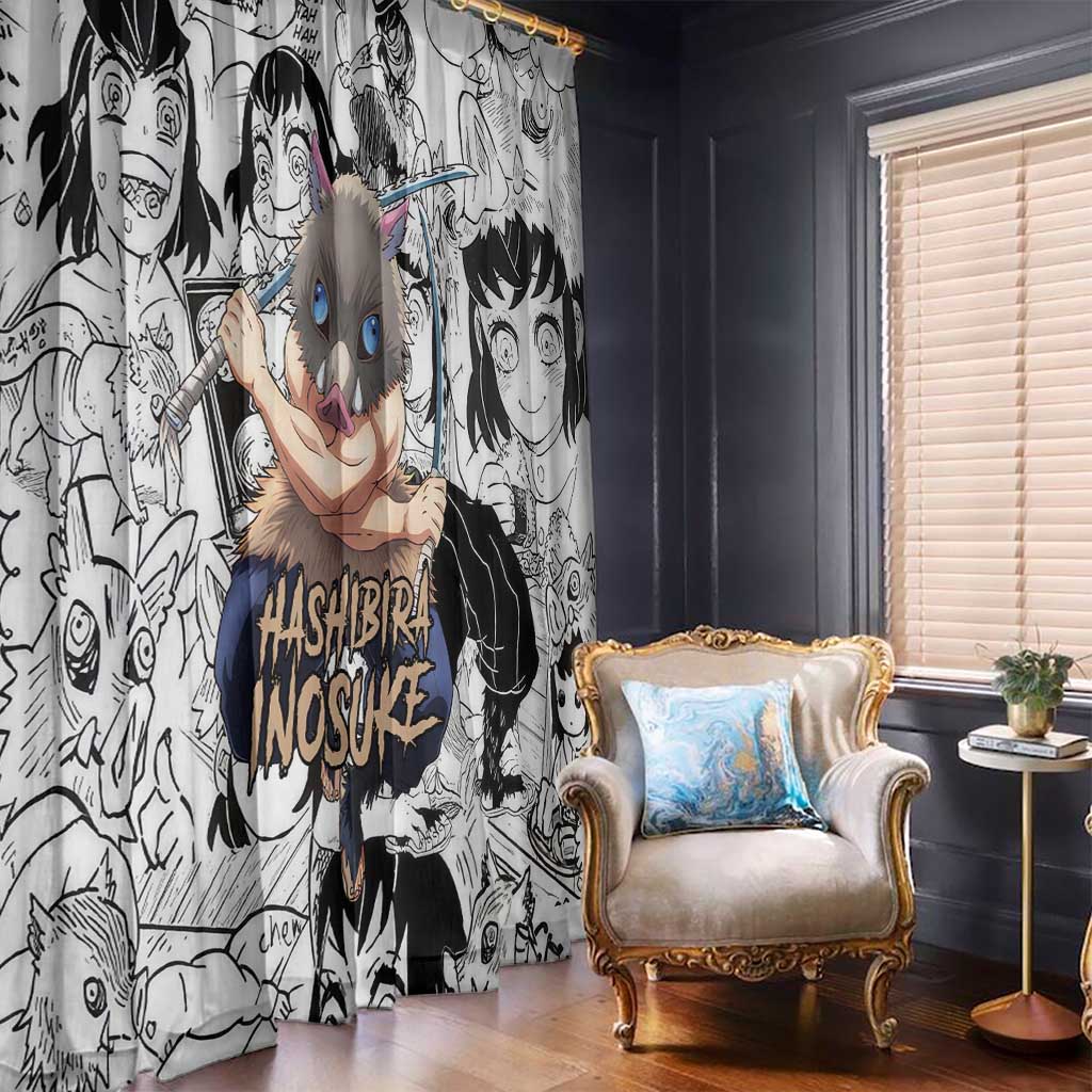 Hashibira Inosuke Manga Collage Demon Slayer Window Curtain Anime Mix Manga Style