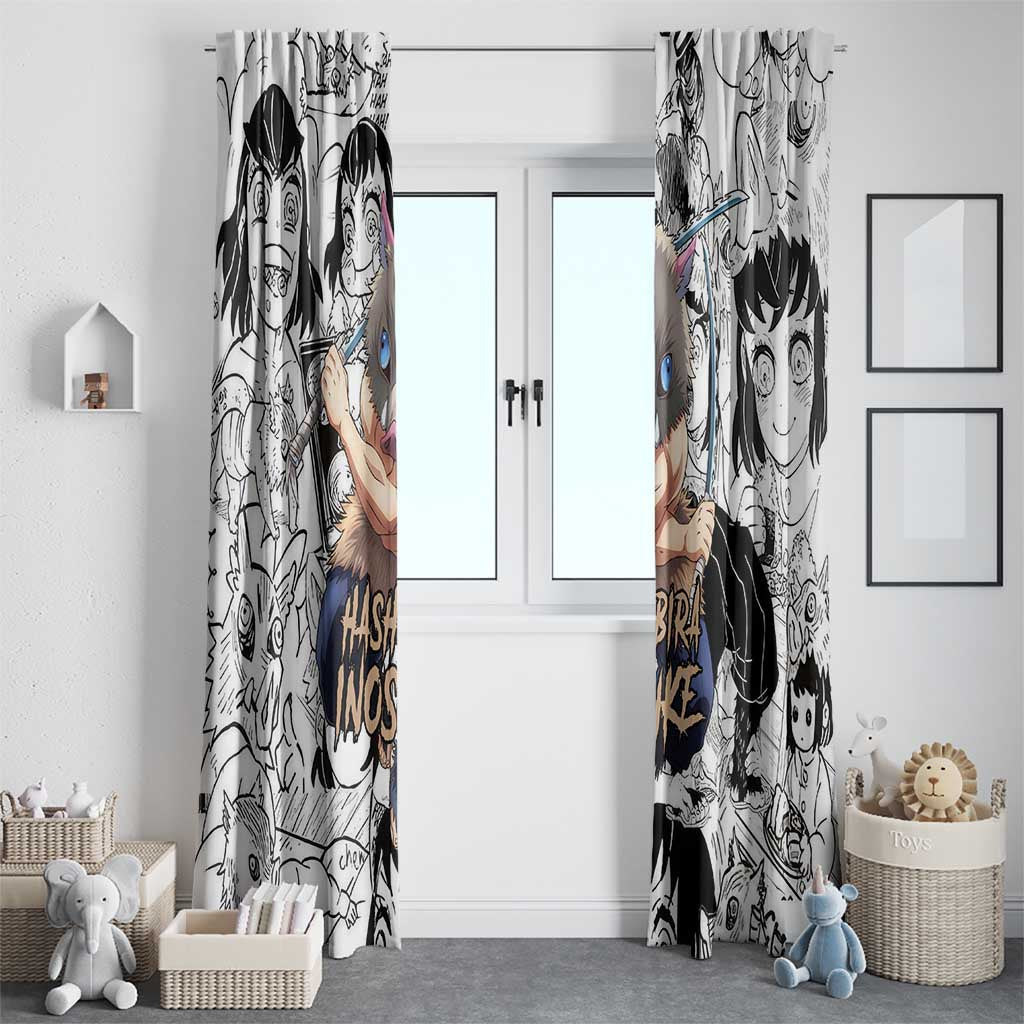 Hashibira Inosuke Manga Collage Demon Slayer Window Curtain Anime Mix Manga Style