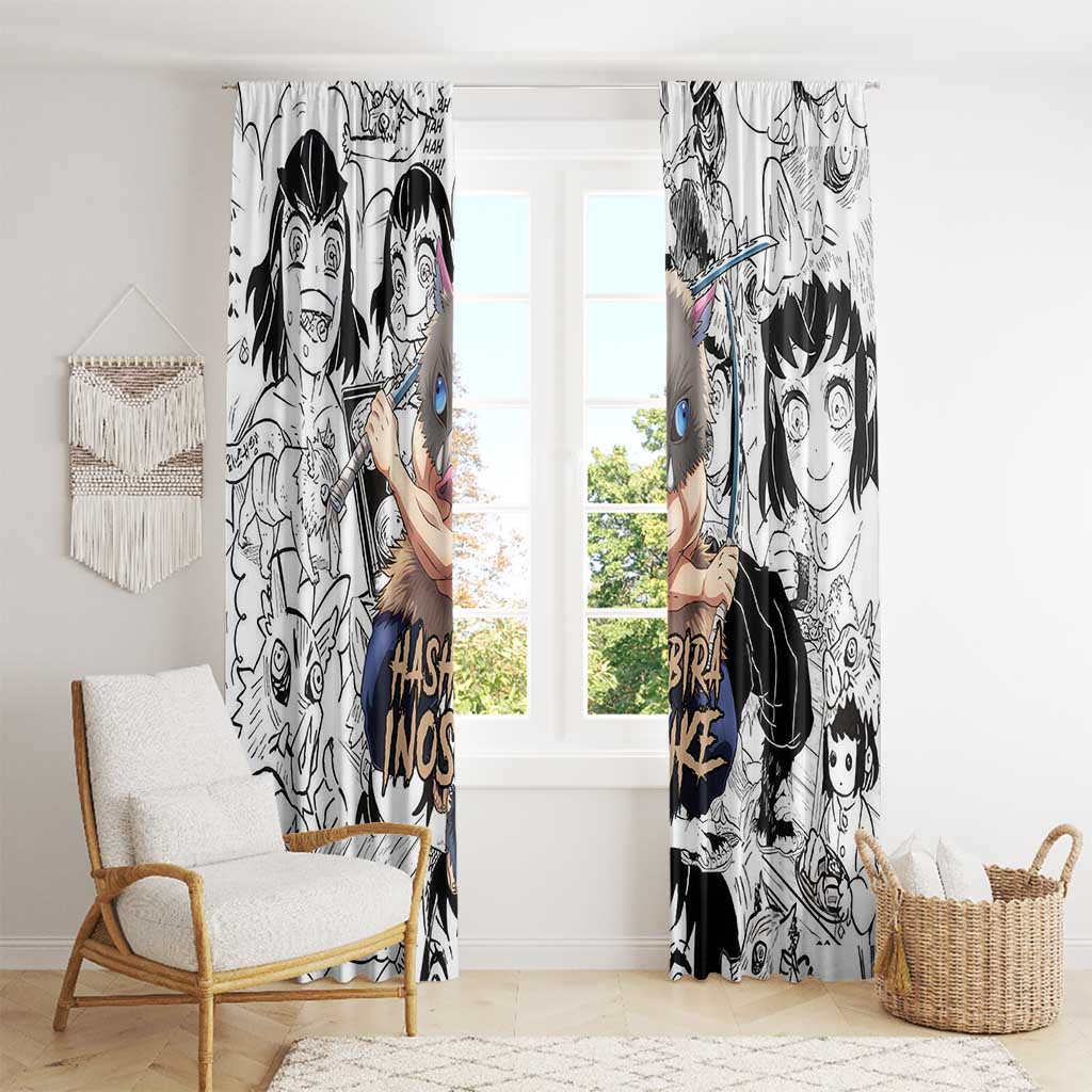 Hashibira Inosuke Manga Collage Demon Slayer Window Curtain Anime Mix Manga Style