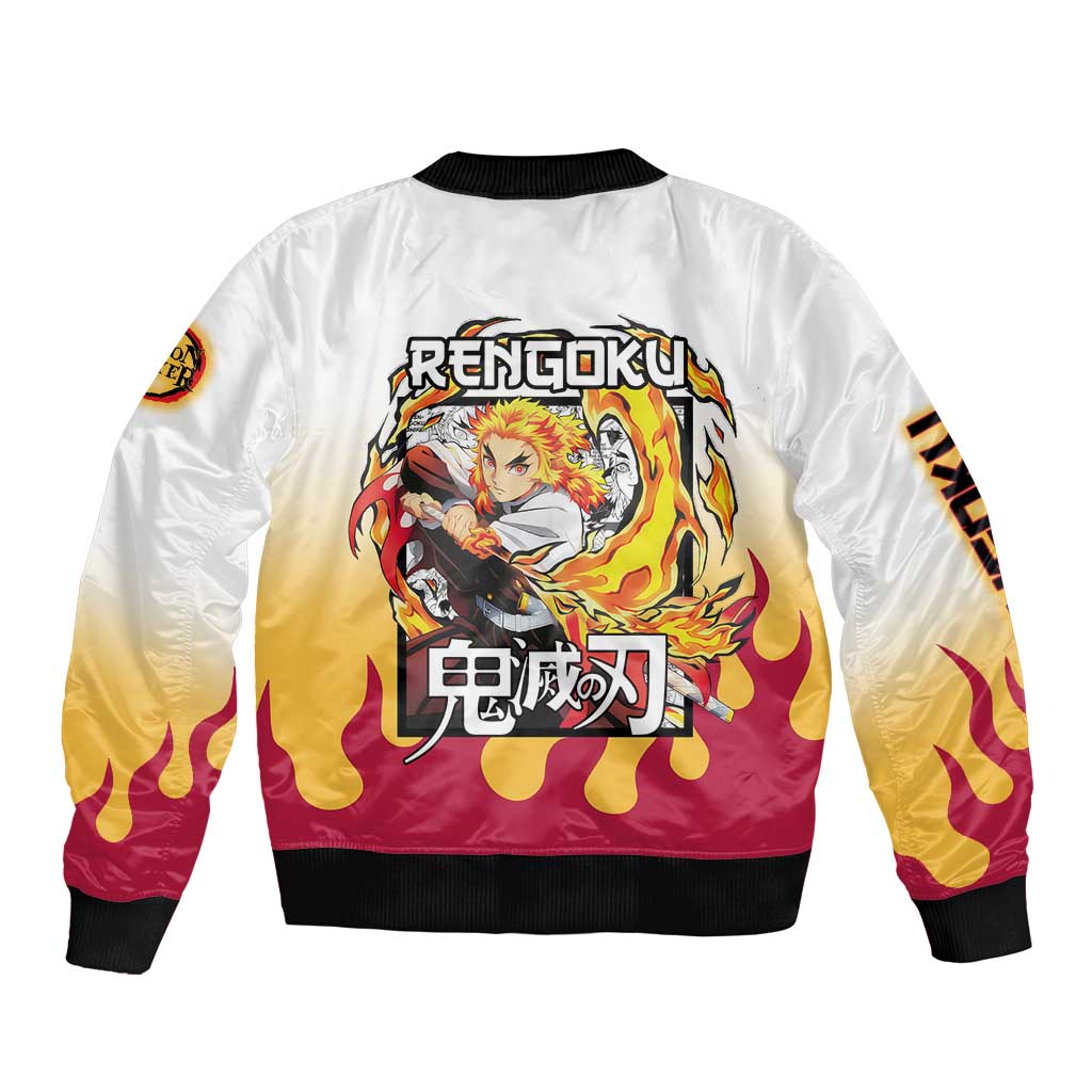 Kyojuro Rengoku Haori Demon Slayer Bomber Jacket Anime Style