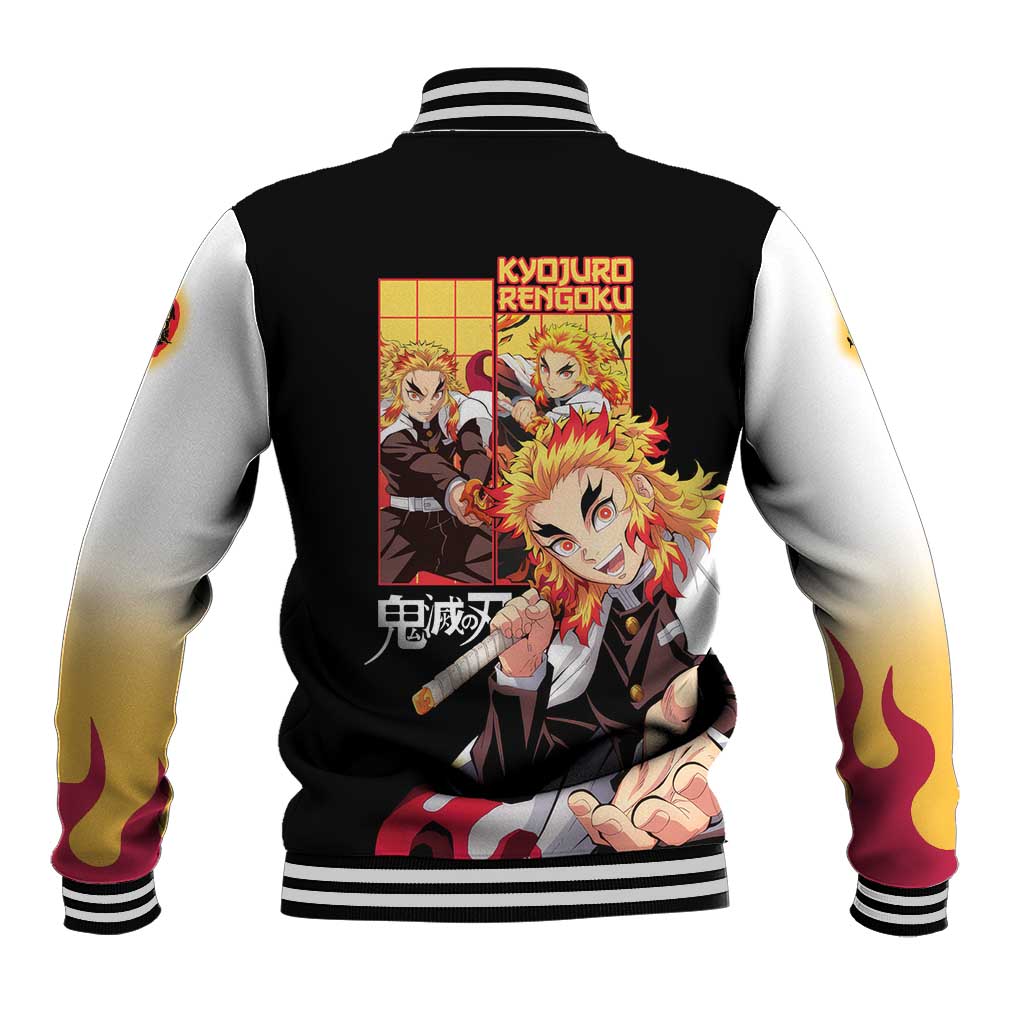 Kyojuro Rengoku V2 Demon Slayer Baseball Jacket Anime Style