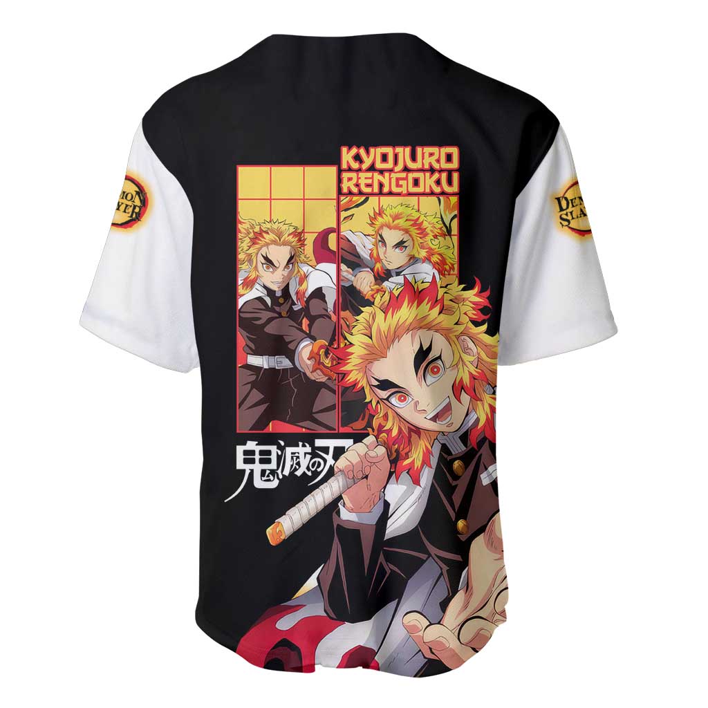 Kyojuro Rengoku V2 Demon Slayer Baseball Jersey Anime Style