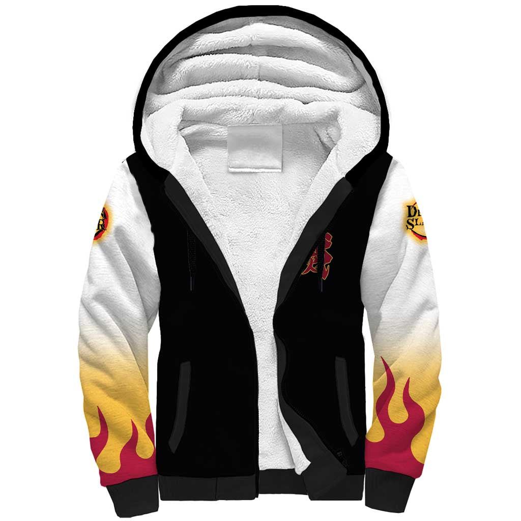 Kyojuro Rengoku V2 Demon Slayer Sherpa Hoodie Anime Style