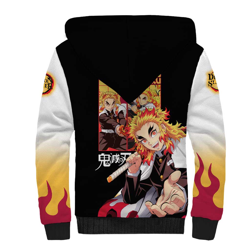 Kyojuro Rengoku V2 Demon Slayer Sherpa Hoodie Anime Style
