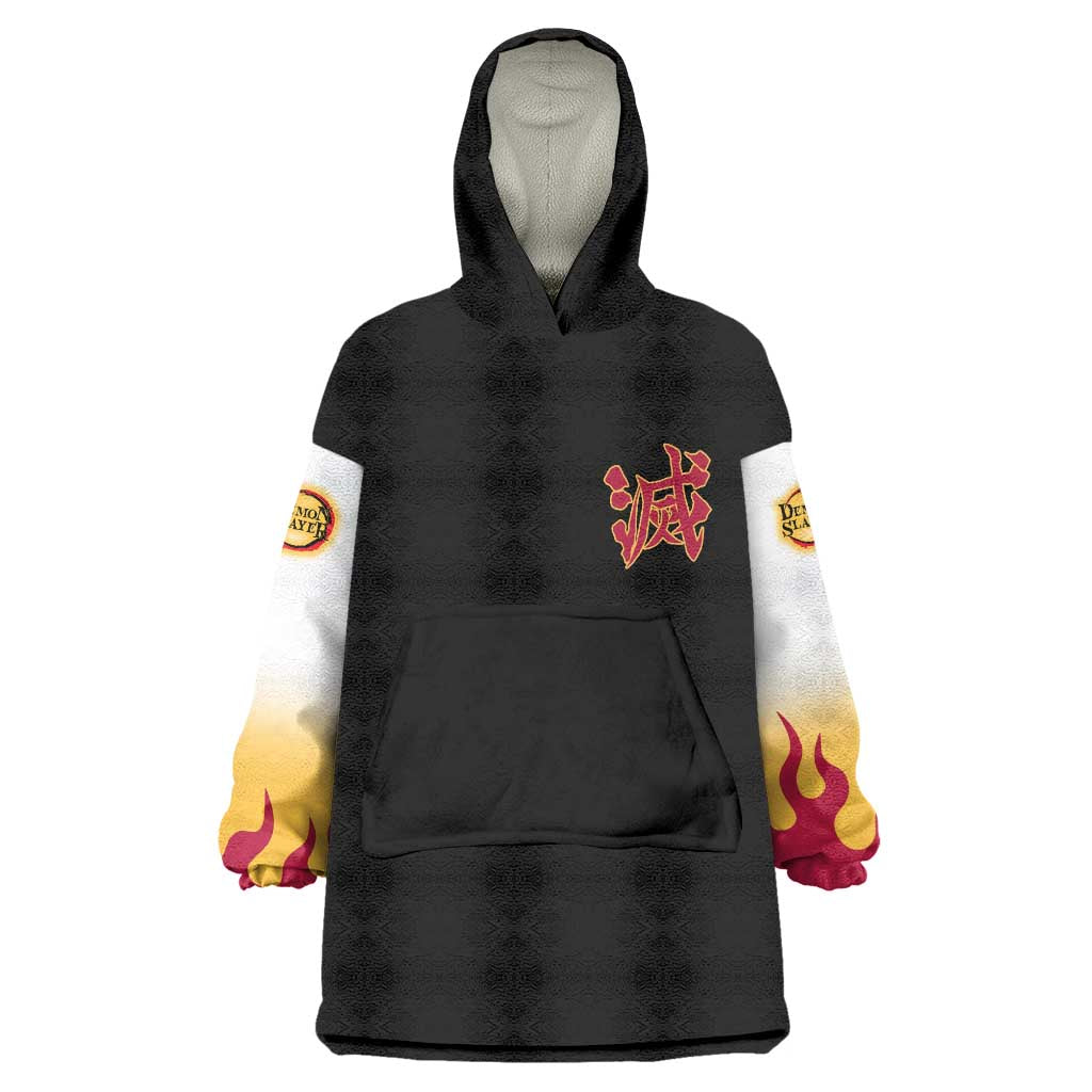 Kyojuro Rengoku V2 Demon Slayer Wearable Blanket Hoodie Anime Style