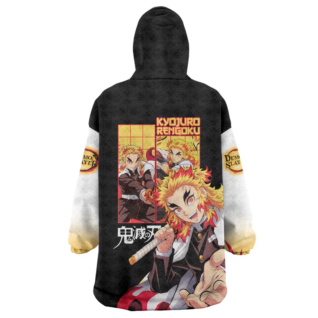 Kyojuro Rengoku V2 Demon Slayer Wearable Blanket Hoodie Anime Style