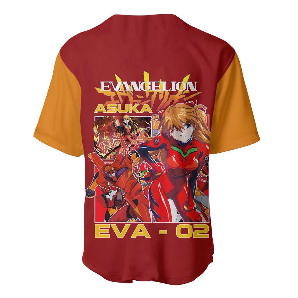 Asuka Langley Sohryu x Eva 02 Neon Genesis Evangelion Baseball Jersey Anime Style