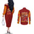 Asuka Langley Sohryu x Eva 02 Neon Genesis Evangelion Couples Matching Off The Shoulder Long Sleeve Dress and Long Sleeve Button Shirt Anime Style