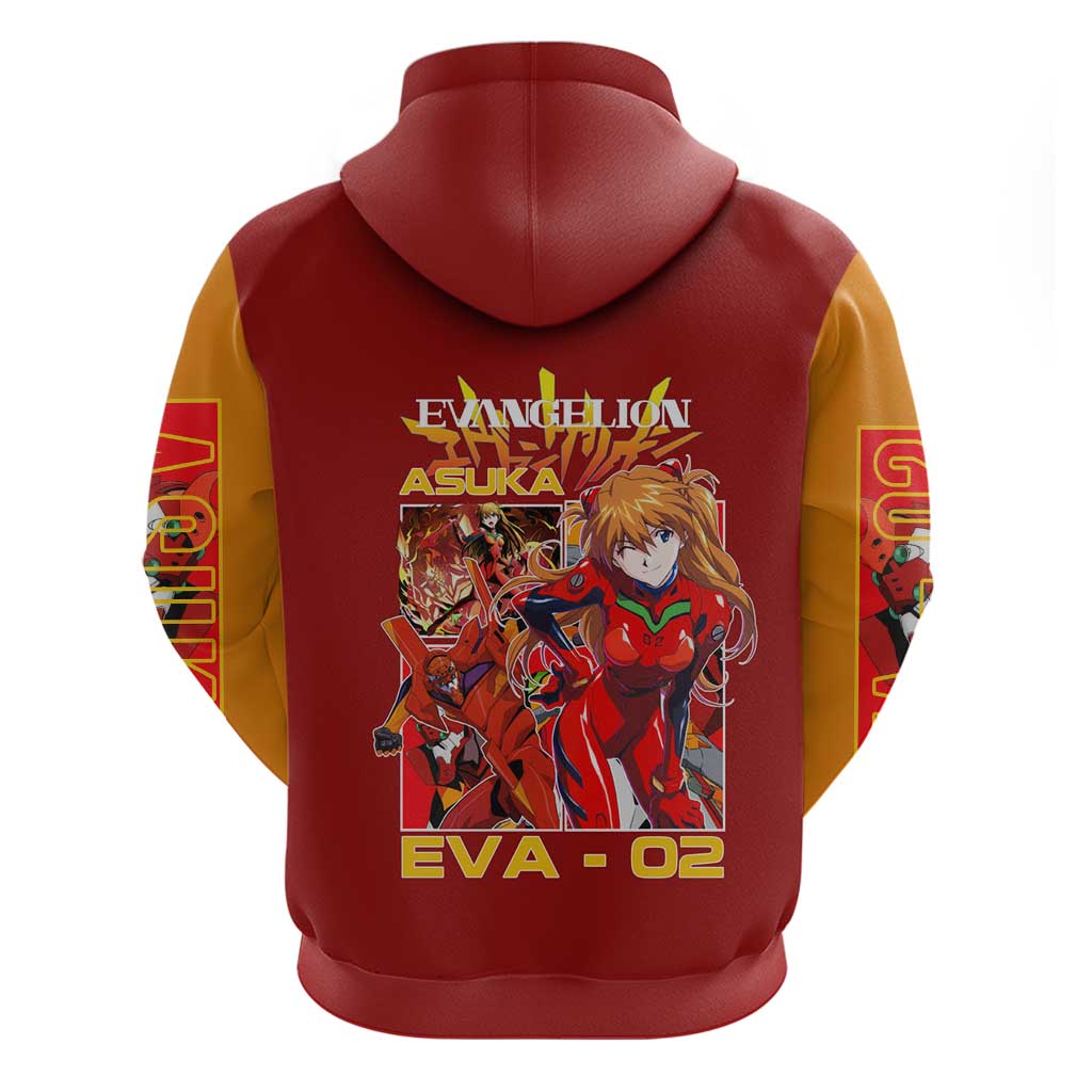 Asuka Langley Sohryu x Eva 02 Neon Genesis Evangelion Hoodie Anime Style