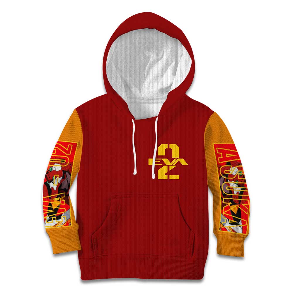 Asuka Langley Sohryu x Eva 02 Neon Genesis Evangelion Kid Hoodie Anime Style