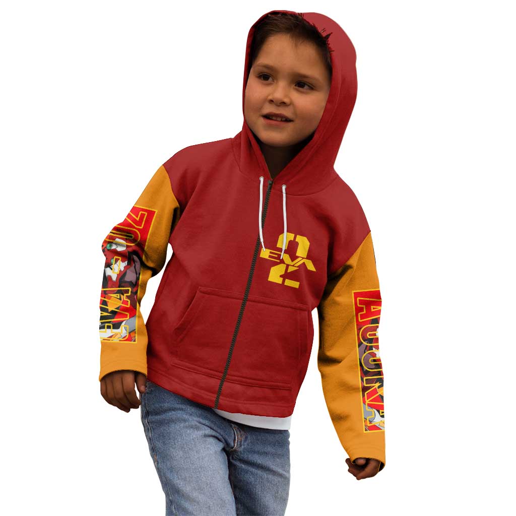 Asuka Langley Sohryu x Eva 02 Neon Genesis Evangelion Kid Hoodie Anime Style