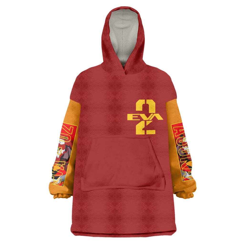 Asuka Langley Sohryu x Eva 02 Neon Genesis Evangelion Wearable Blanket Hoodie Anime Style