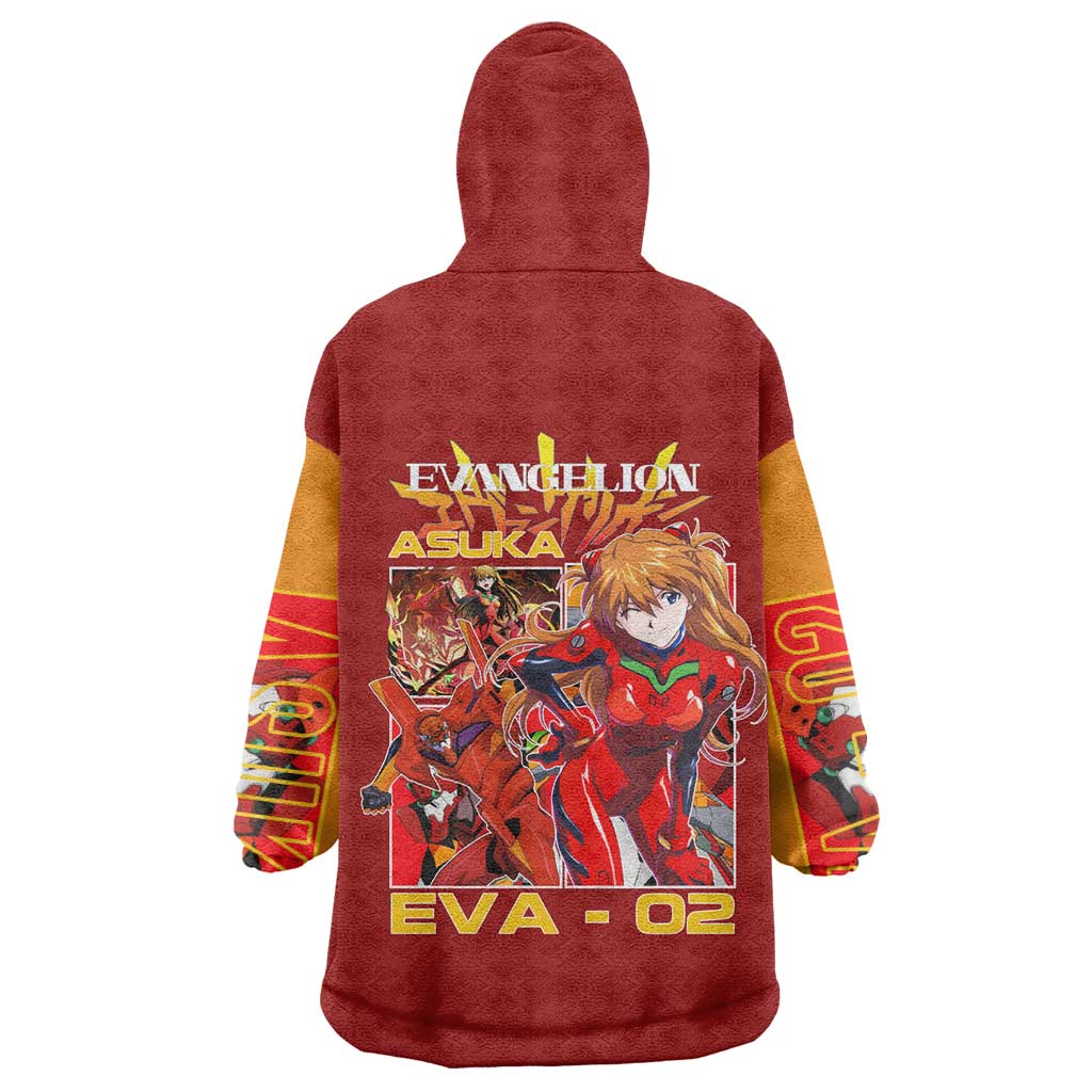 Asuka Langley Sohryu x Eva 02 Neon Genesis Evangelion Wearable Blanket Hoodie Anime Style