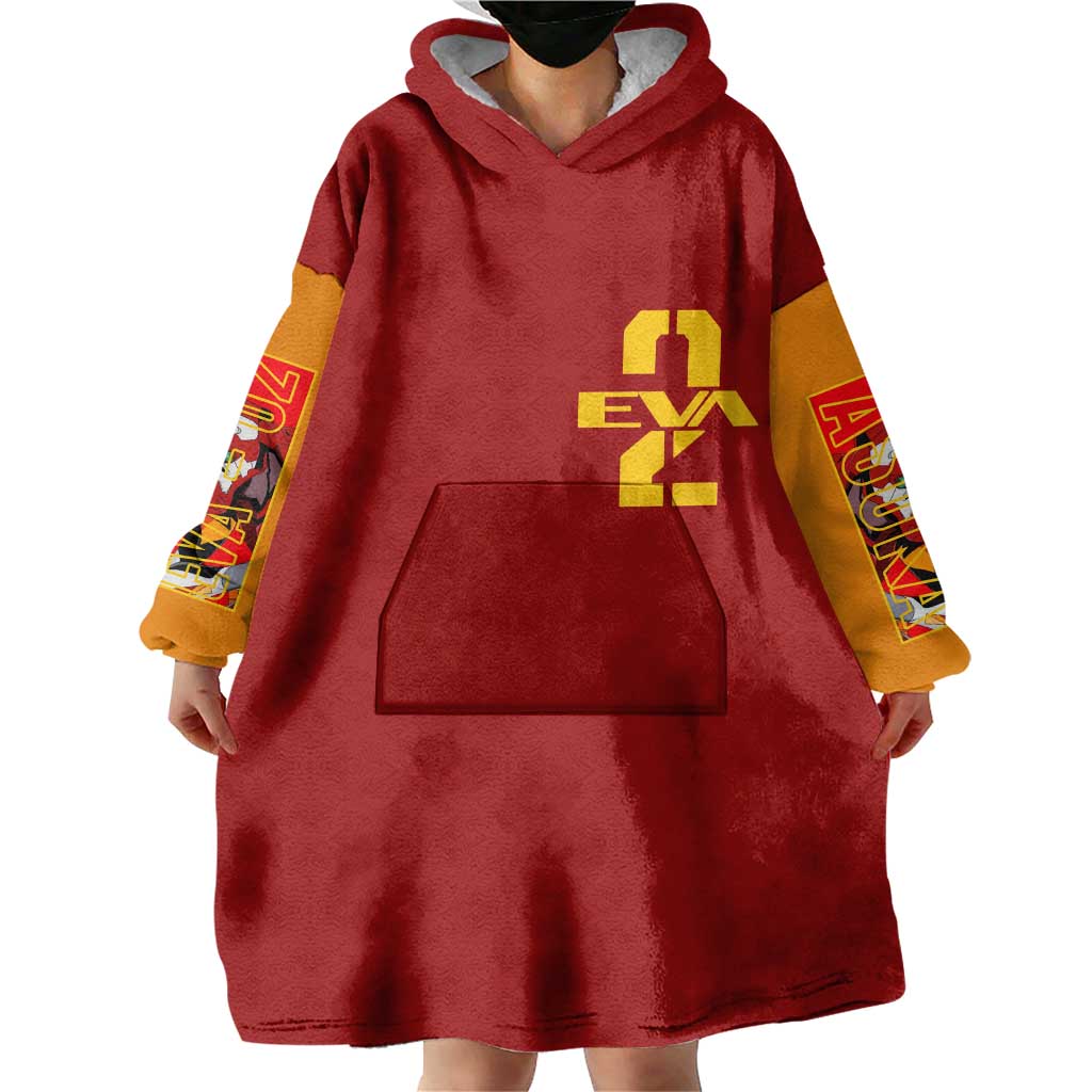 Asuka Langley Sohryu x Eva 02 Neon Genesis Evangelion Wearable Blanket Hoodie Anime Style